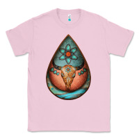 Bubblegum Pink teardrop tooled leather bullskull earrings Classic Tee - Jasminsmagicworld