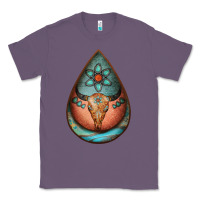 Lavender teardrop tooled leather bullskull earrings Classic Tee - Jasminsmagicworld