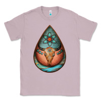Lilac teardrop tooled leather bullskull earrings Classic Tee - Jasminsmagicworld