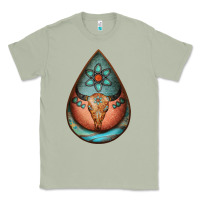Matcha teardrop tooled leather bullskull earrings Classic Tee - Jasminsmagicworld