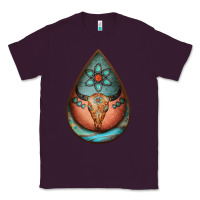 Plum teardrop tooled leather bullskull earrings Classic Tee - Jasminsmagicworld