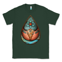 Sports Green teardrop tooled leather bullskull earrings Classic Tee - Jasminsmagicworld