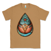 Toasted Coconut teardrop tooled leather bullskull earrings Classic Tee - Jasminsmagicworld