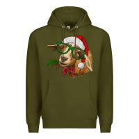 Army Green christmas goat Premium Hoodie - RanaPortraitStore