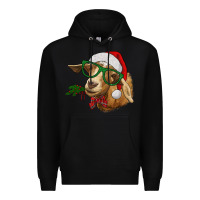Black christmas goat Premium Hoodie - RanaPortraitStore