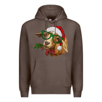 Coffee christmas goat Premium Hoodie - RanaPortraitStore
