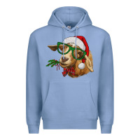Colony Blue christmas goat Premium Hoodie - RanaPortraitStore