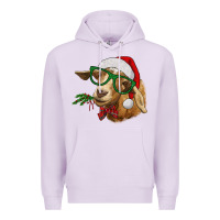 Lilac christmas goat Premium Hoodie - RanaPortraitStore