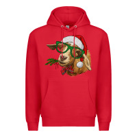 Red christmas goat Premium Hoodie - RanaPortraitStore