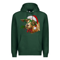 Sports Green christmas goat Premium Hoodie - RanaPortraitStore