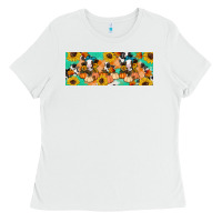 White Cow fall pumpkin Ladies Tee - Artiststas