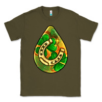 Army Green st.patrick's teardrop earrings Classic Tee - FaDigitalArtStudio