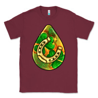 Burgundy st.patrick's teardrop earrings Classic Tee - FaDigitalArtStudio