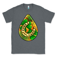 Charcoal Heather st.patrick's teardrop earrings Classic Tee - FaDigitalArtStudio
