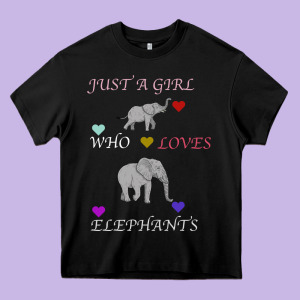 Just A Girl Who Loves Elephants Heavy Core Tee Designed By Bettercallsaul