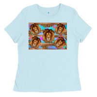 Baby Blue lion Ladies Tee - Artiststas