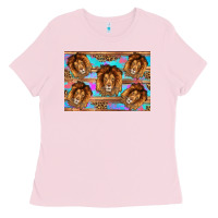 Bubblegum Pink lion Ladies Tee - Artiststas