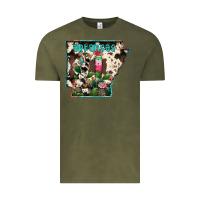 Vintage Olive arkansas map Vintage Tee - RacoonDesign