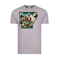 Vintage Zinc arkansas map Vintage Tee - RacoonDesign