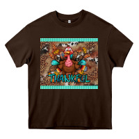 Chocolate Brown thankful tumbler Heavy Core Tee - BundleAndBundleShop