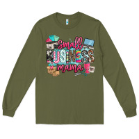 Army Green small business mama Long Sleeve Tee - BarkalooDesign