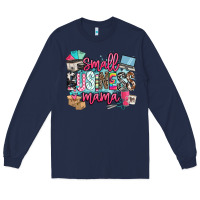 Navy small business mama Long Sleeve Tee - BarkalooDesign