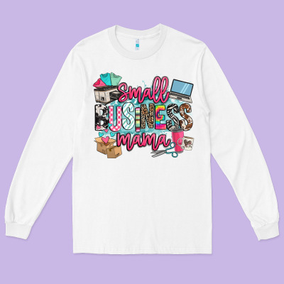 Small Business Mama Long Sleeve Tee Designed By Barkaloodesign