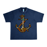 Navy western anchor Urban Heavy Tee - RacoonDesign