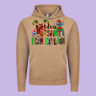 Cup Of Chocolate And  With Christmas Stitch Elf Vintage Hoodie Designed By Adodesignshop