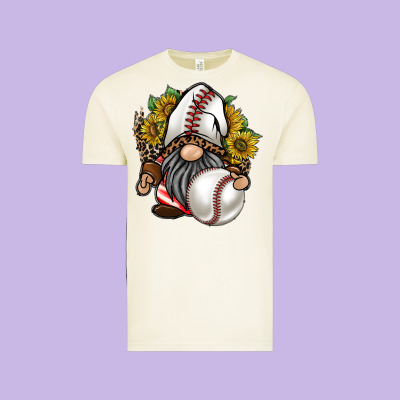 Baseball Gnome Vintage Tee Designed By Racoondesign