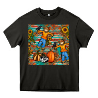 Asphalt fall scarecrow seamless pattern Heavy Core Tee - BundleAndBundleShop