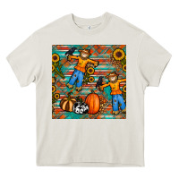 Fall Scarecrow Seamless Pattern Heavy Core Tee | Teevron