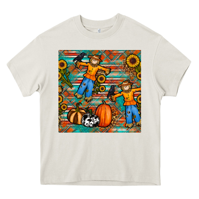 Fall Scarecrow Seamless Pattern Heavy Core Tee by BundleAndBundleShop | Teevron
