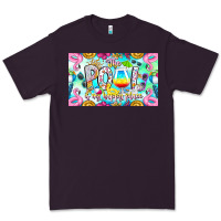 Plum The Pool Is My Happy Place Premium Tee - CowhideDigitalArt