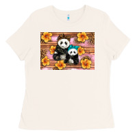 Bone Mama Panda And Baby Panda Ladies Tee - Artiststas