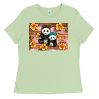 Matcha Mama Panda And Baby Panda Ladies Tee - Artiststas