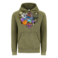 Vintage Olive stitch heart halloween Vintage Hoodie - AdoDesignShop