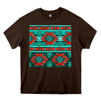 Chocolate Brown native american aztec seamless pattern 4 Heavy Core Tee - BundleAndBundleShop