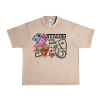 French Oak nursing in my heart Urban Heavy Tee - RacoonDesign