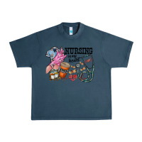 Midnight Navy nursing in my heart Urban Heavy Tee - RacoonDesign