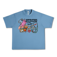 Pebble Blue nursing in my heart Urban Heavy Tee - RacoonDesign