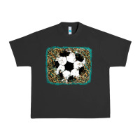 Pigment Black glitter football leopard Urban Heavy Tee - RanaPortraitStore