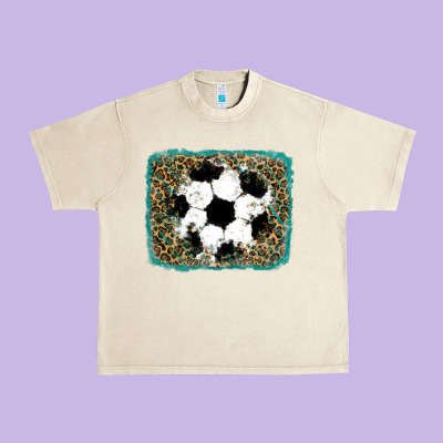 Glitter Football Leopard Urban Heavy Tee Designed By Ranaportraitstore