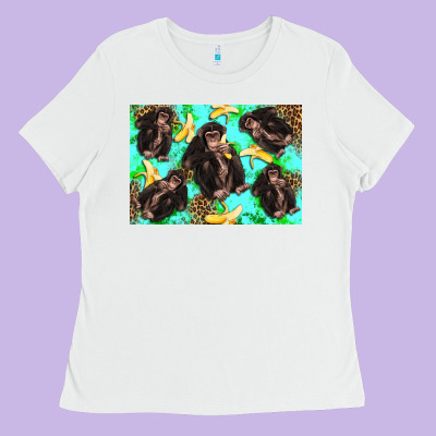 Monkey Bananas Kid's Bottle Ladies Tee Designed By Artiststas