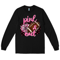 Black pink out football Long Sleeve Tee - BarkalooDesign