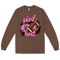 Chestnut pink out football Long Sleeve Tee - BarkalooDesign