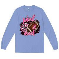Colony Blue pink out football Long Sleeve Tee - BarkalooDesign