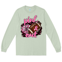 Matcha pink out football Long Sleeve Tee - BarkalooDesign