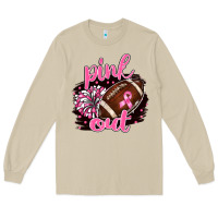 Mushroom pink out football Long Sleeve Tee - BarkalooDesign