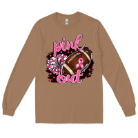 Toasted Coconut pink out football Long Sleeve Tee - BarkalooDesign